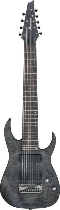 Ibanez RG 9-strunná elektrická kytara, průhledná šedá matná