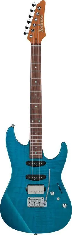 Ibanez Signature kytara 6-strunová Martin Miller, Transparentní Aqua Blue