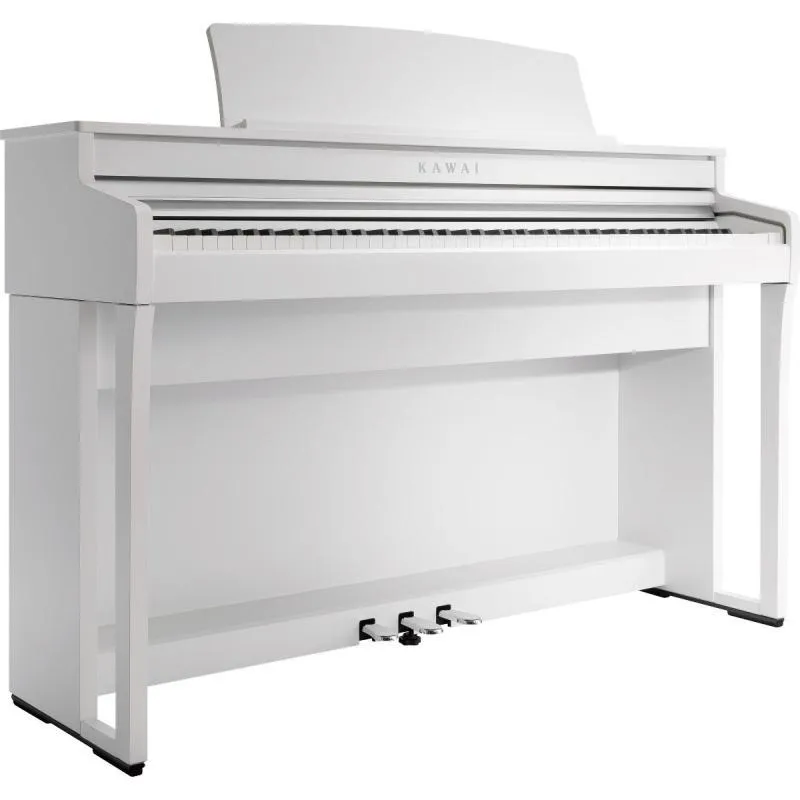 Kawai digitální klavír, 88 kláves, kladívková mechanika, 192 hlasů, Bluetooth, bílý