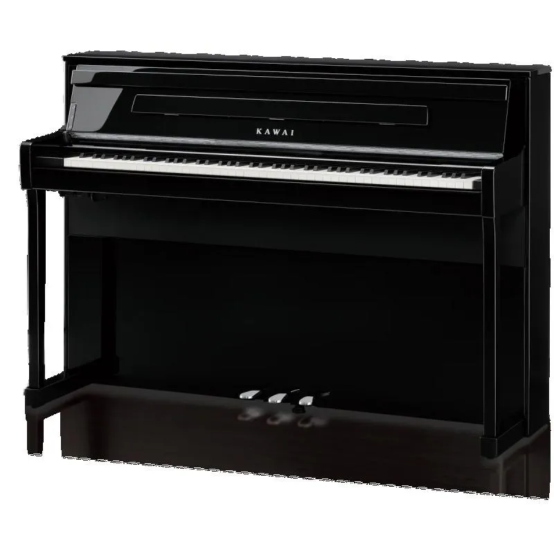 Kawai digitální klavír, 88 kláves, kladívková mechanika, 256 polyfonie, Bluetooth, lesklá černá