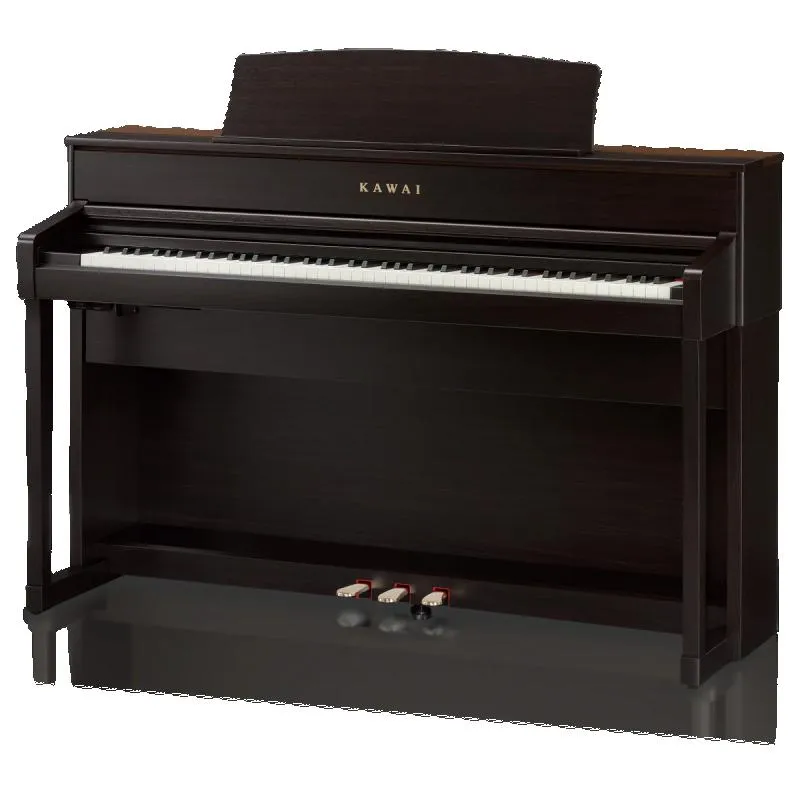 Kawai digitální klavír, 88 kláves, kladívková mechanika, Bluetooth, růžové dřevo