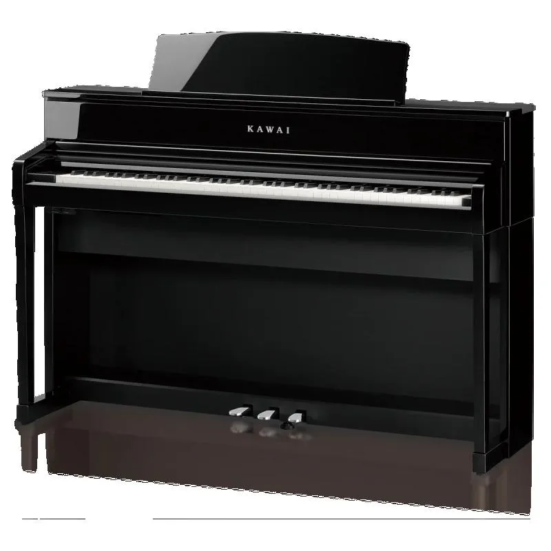 Kawai digitální klavír, 88 kláves, kladívková mechanika, 256 hlasů, Bluetooth, lesklá černá