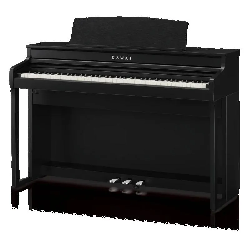 Kawai digitální klavír, 88 kláves, kladívková mechanika, 192 hlasová polyfonie, Bluetooth, černá