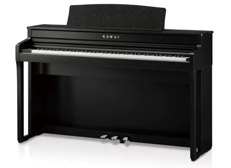 Kawai digitální klavír, 88 kláves, kladívková mechanika, 256 hlasová polyfonie, Bluetooth, černá