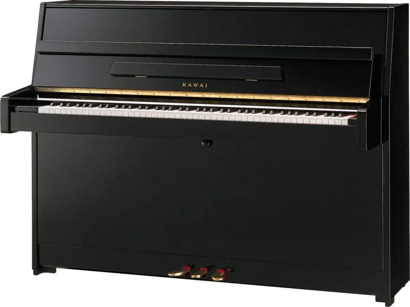 Kawai akustické pianino, 88 kláves, 110 cm vysoké, lesklá černá