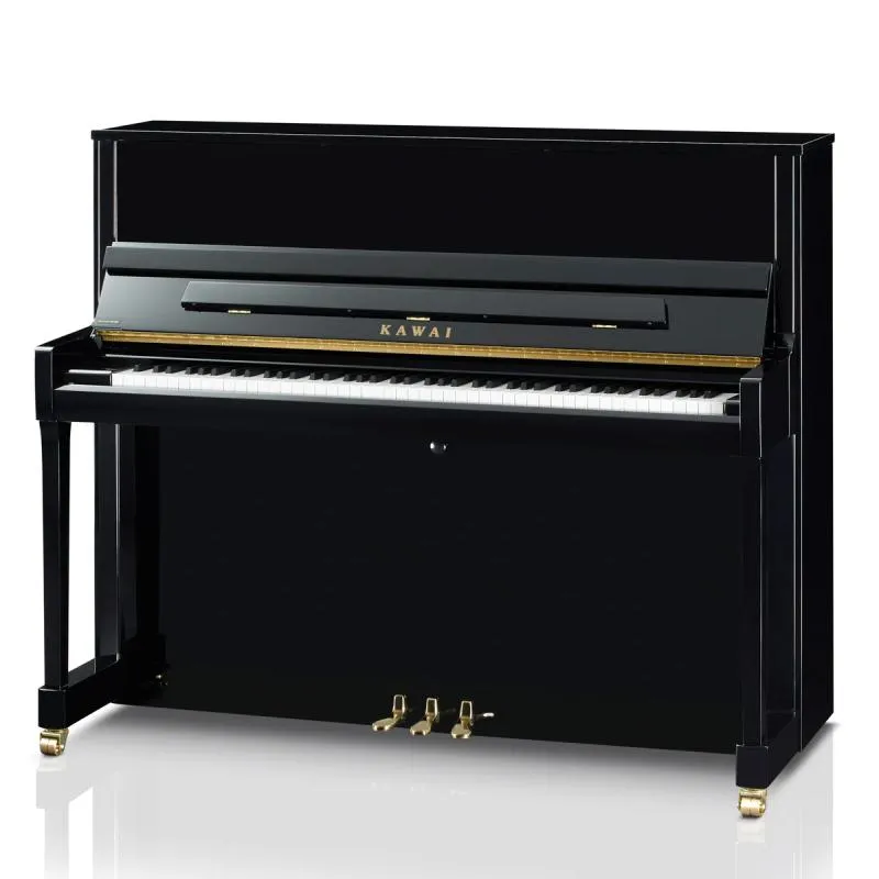 Kawai akustické pianino, 88 kláves, 122 cm, lesklá černá