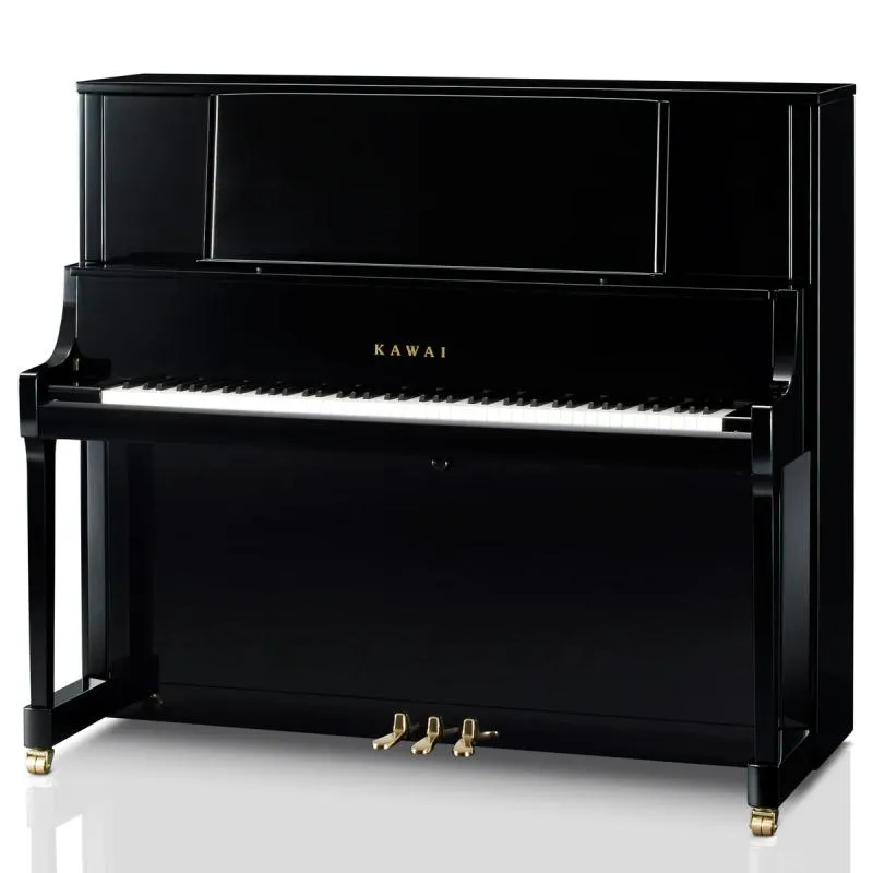 Kawai akustické pianino, 88 kláves, 134 cm vysoké, True Sostenuto pedál, lesklá černá