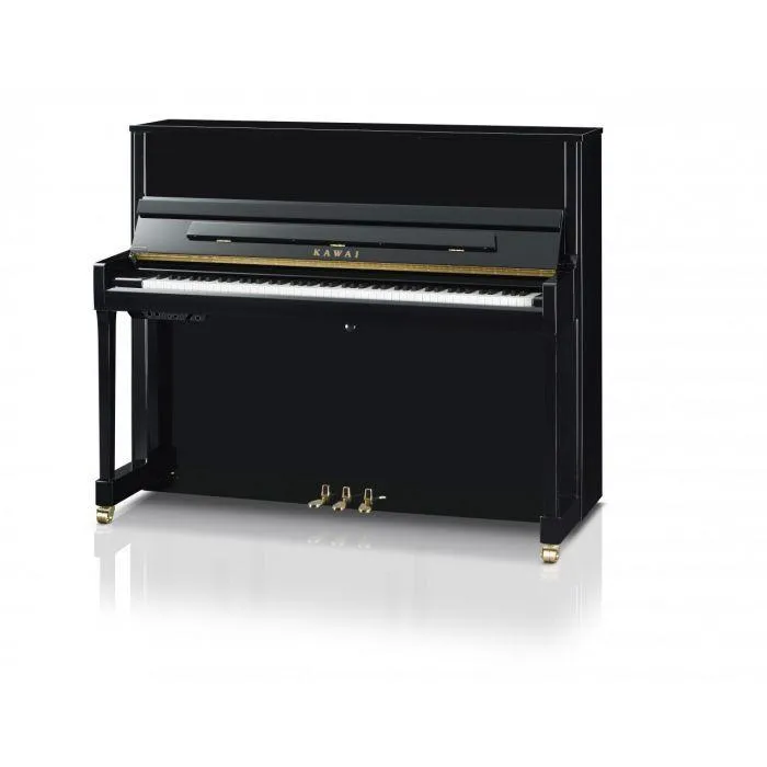 Kawai akustické pianino ATX4, hybridní systém, 88 kláves, lesklá černá, 122 cm