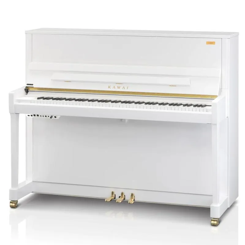 Kawai akustické pianino ATX4, hybridní systém, 88 kláves, 114 cm, lesklá bílá
