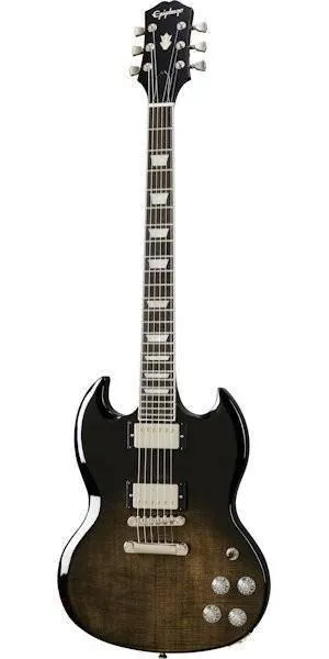 Epiphone SG Modern Figured TBF elektrická kytara, přechodová černá barva