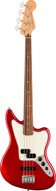 Fender basová kytara Player Jaguar, Pau Ferro hmatník, Candy Apple Red