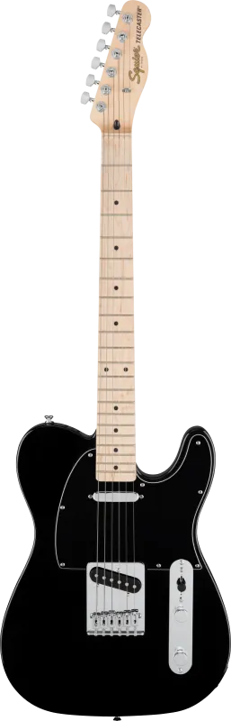 Squier FSR Affinity Telecaster, Javorový hmatník, Černý pickguard, Černá