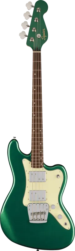 Squier Paranormal Rascal Bass HH, javorová hmatník, mint pickguard, Sherwood Green