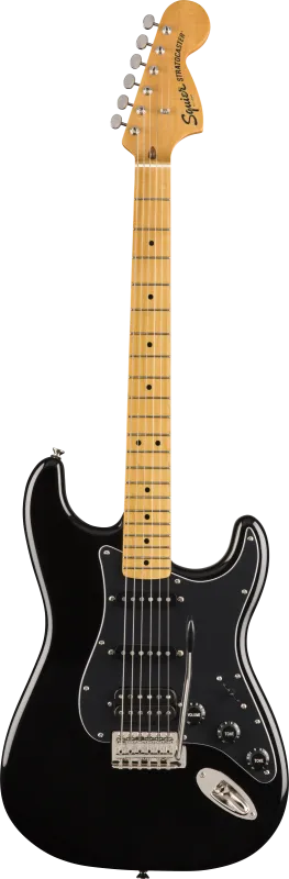 Squier Classic Vibe '70s Stratocaster HSS, javorový hmatník, černá