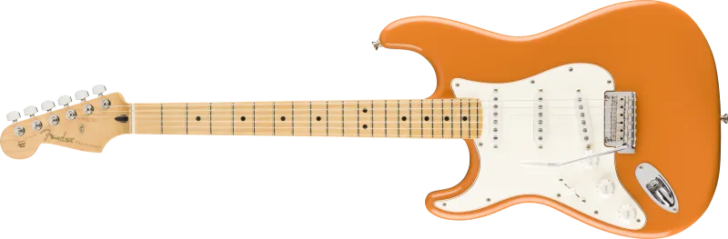 Fender Elektrická kytara Player Stratocaster MN, Capri Orange, levá ruka