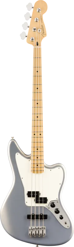 Fender Basgitara Player Jaguar, javorový hmatník, stříbrná