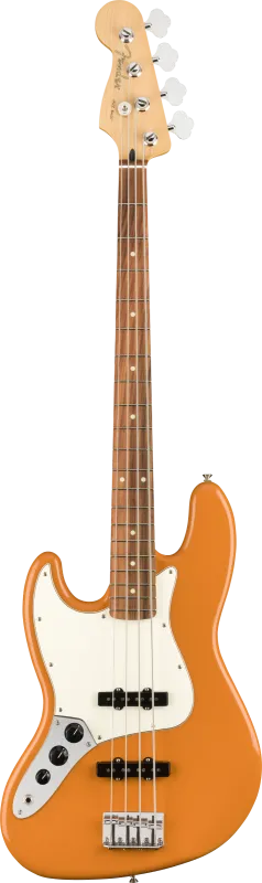 Fender Jazz Bass pro leváky, Pau Ferro hmatník, Capri Orange