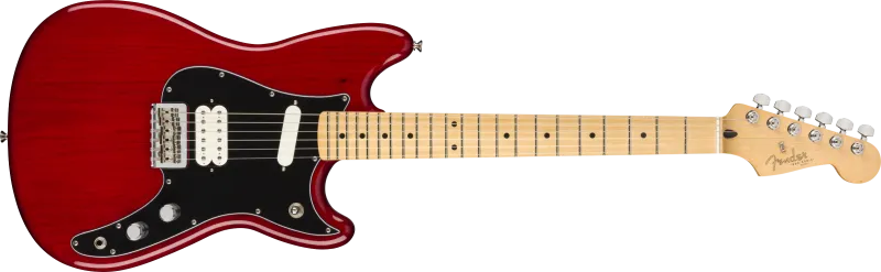 Fender elektrická kytara Player Duo-Sonic HS, javorový hmatník, červená transparentní