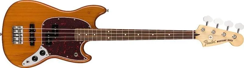 Fender Basgitara Player Mustang PJ, Pau Ferro, Stárnutý přírodní