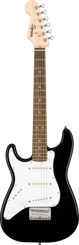 Squier Mini Stratocaster Levá, Javorový hmatník, Černá