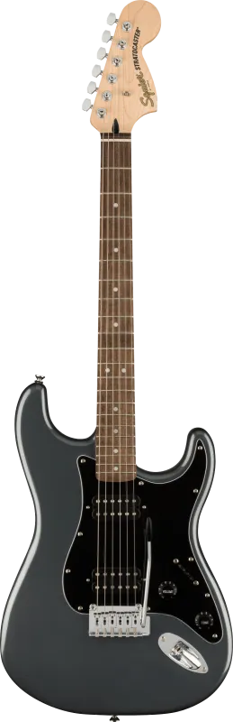 Squier Affinity Stratocaster HH, javorový hmatník, černý pickguard, metalická šedá