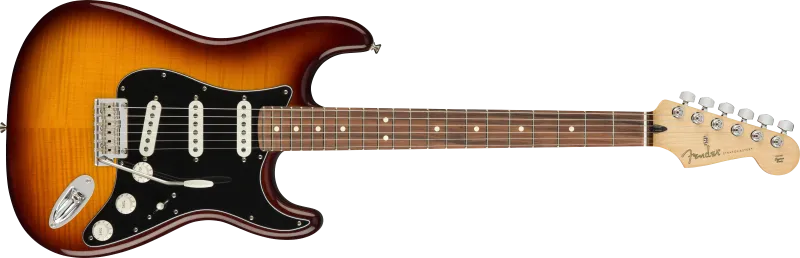 Fender elektrická kytara Player Stratocaster Plus Top PF Tobacco Sunburst