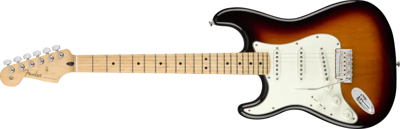 Fender elektrická kytara Player Stratocaster MN 3-barvy Sunburst, levá