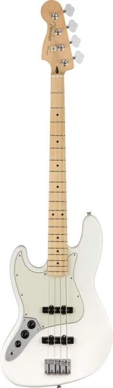 Fender Jazz Bass pro leváky, javorový hmatník, polární bílá