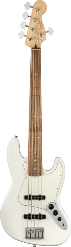 Fender Jazz Bass V, 5 strun, Pau Ferro hmatník, Polární bílá