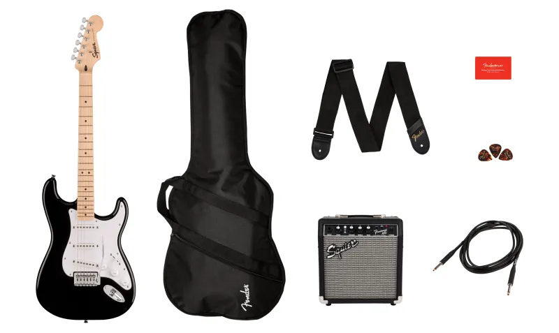 Squier Sonic® Stratocaster® Pack, javorová hmatník, elektrická kytara