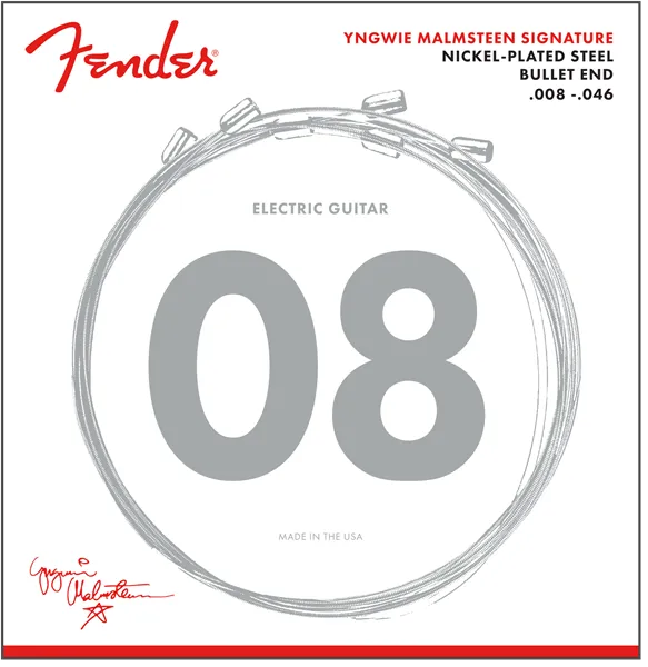 Fender Elektrické kytarové struny Yngwie Malmsteen, .008-.046, niklovaná ocel