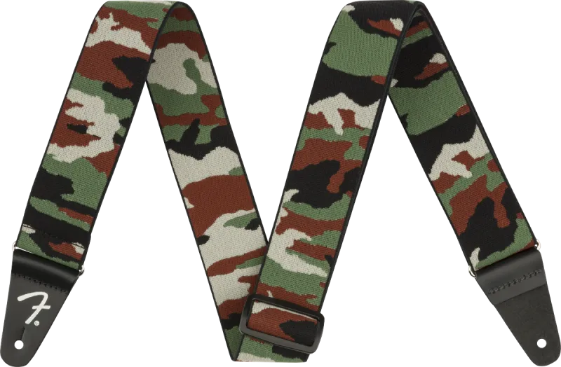 Fender WeighLess Camo popruh, Woodland, 2