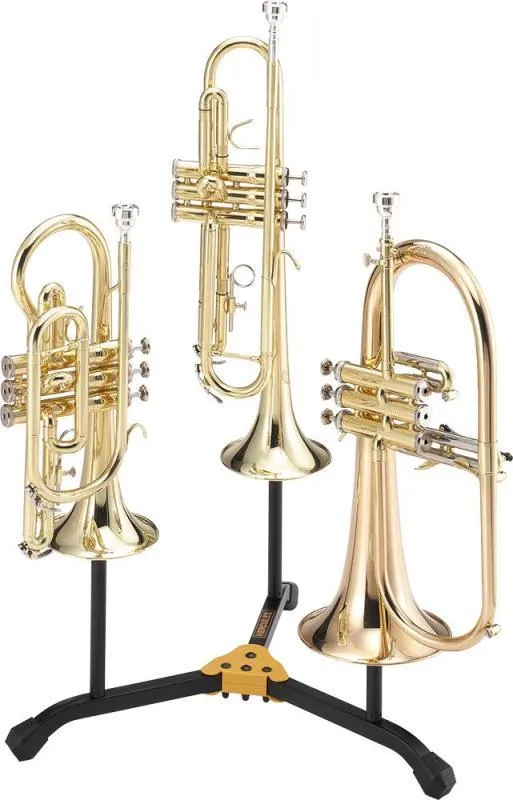Hercules Stojan pro 3 nástroje (trubka, cornet, lesní roh) + pouzdro