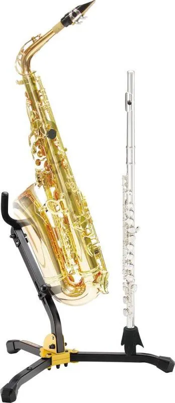 Hercules Dvojitý stojan pro alt/tenor saxofon a flétnu/klarnet, s pouzdrem
