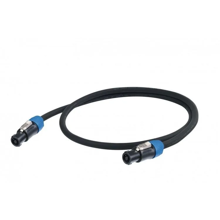 Proel Kabel pro reproduktory 2m, 4P, černý, Neutrik SPEAKON, 2x NL4FC, HPC644 4x4 mm2