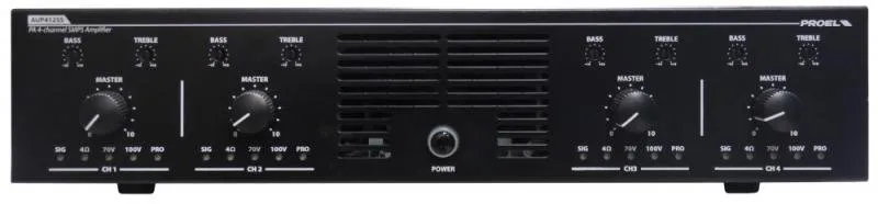 PROEL 100V koncový zesilovač, 4 kanály x 125W