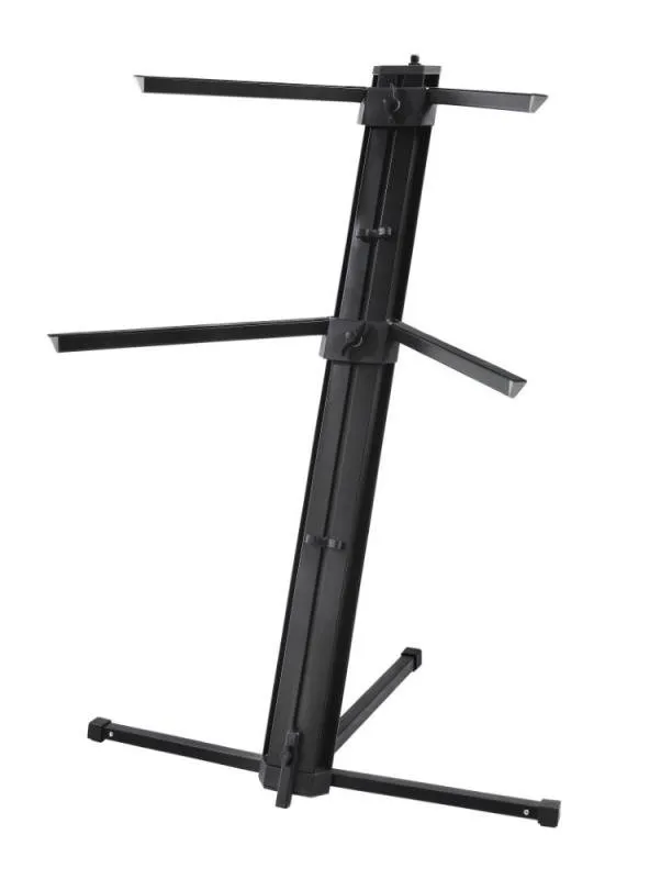 DH klávesový stojan, dvouúrovňový, černý, max. zatížení 45 kg