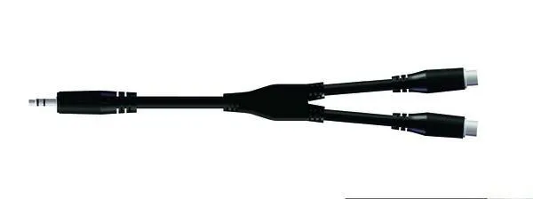 Proel Y kabel 3 m, 3,5 mm jack - 2 x RCA, černý, odolný