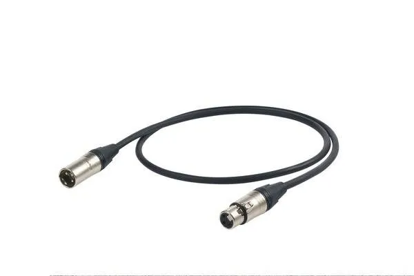 Proel Mikrofonní kabel 5m, černý, Neutrik XLR NC3FXX a NC3MXX, s ochranným prvkem