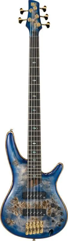 Ibanez SR-Series Premium E-Bass 5 strun, Cerulean Blue Burst, obal