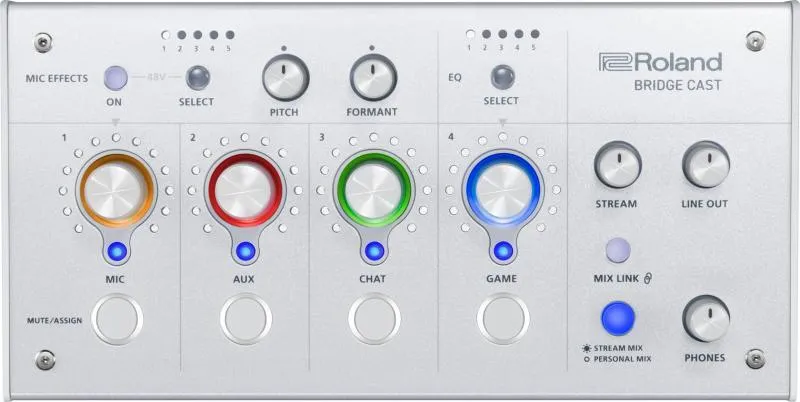 Roland mixážní pult profesionální zvuk pro hráče, bílá barva