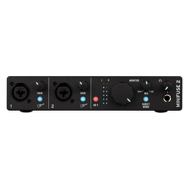 Arturia MiniFuse 2 Black, audio rozhraní, 2 vstupy, USB-C, nízká latence