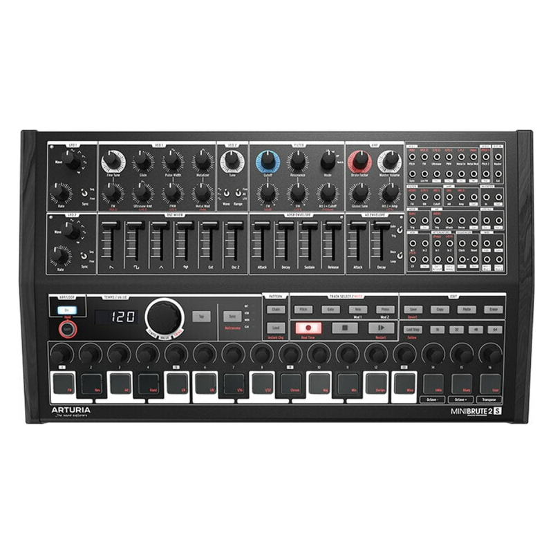 Arturia MiniBrute 2S Noir, analogový syntezátor, 2 oscilátory, sekvencer