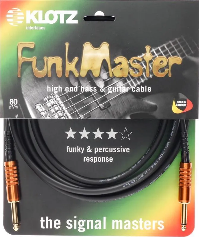 Klotz FunkMaster kabel pro kytaru a baskytaru, 4,5m