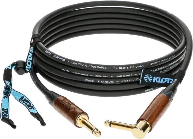 Klotz TITANIUM kytarový kabel, ořechové konektory, 6m