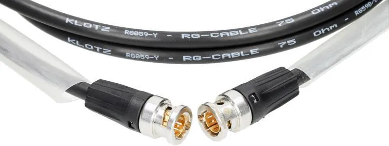 Klotz IM kabel 75 ohm koaxiální, Neutrik BNC konektory, 5m