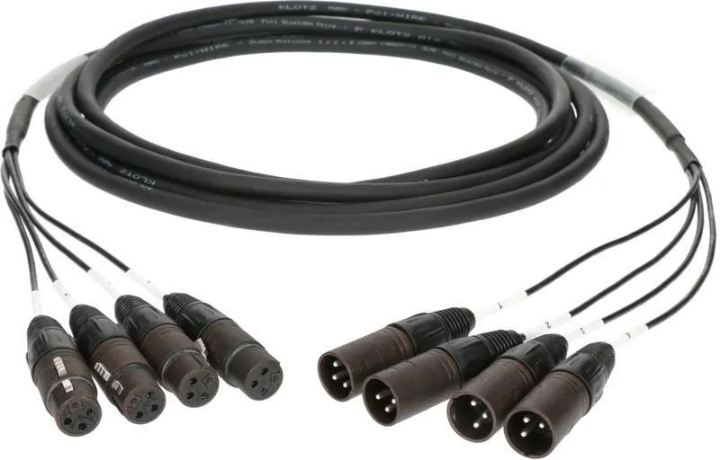 Klotz IM kabel 4-cs. analogový loom, symetrický 4 x XLR 3p samice - 4 x XLR 3p samec - 3m