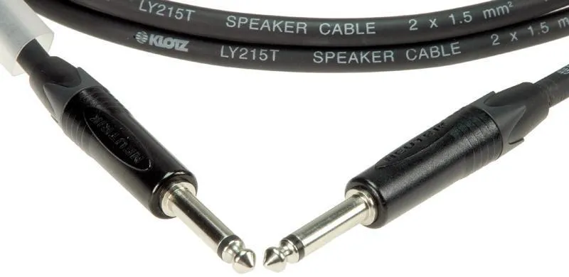 Klotz kabel 2 x 1,5 mm² PVC, Neutrik Jack konektory, 2m