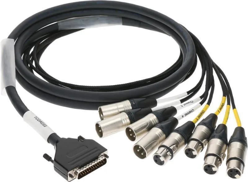 Klotz D-Sub kabel 25p - 4/4 XLR 3p, 8 kanál, digitální loom, 10m