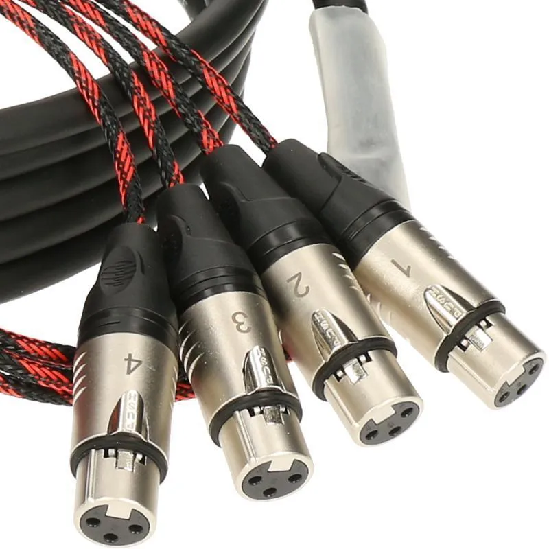 Klotz digitální skupinový kabel - AES/EBU 4 x XLR 3p samec, 4 x XLR 3p samice - 9m